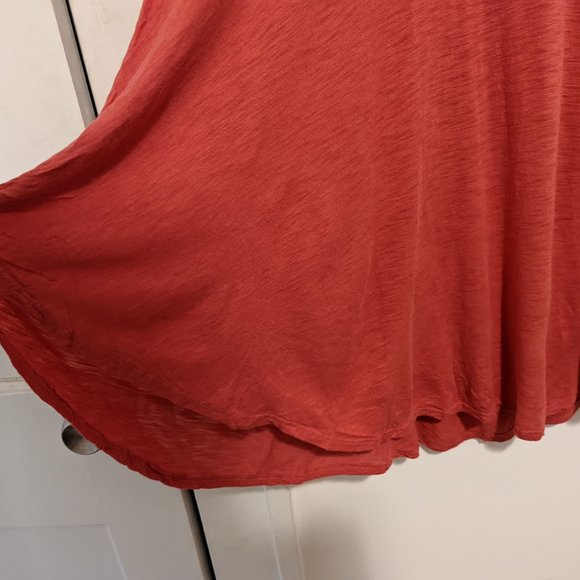 Anthropologie T.La Red Lace-up Swing Tee - Picture 4 of 8